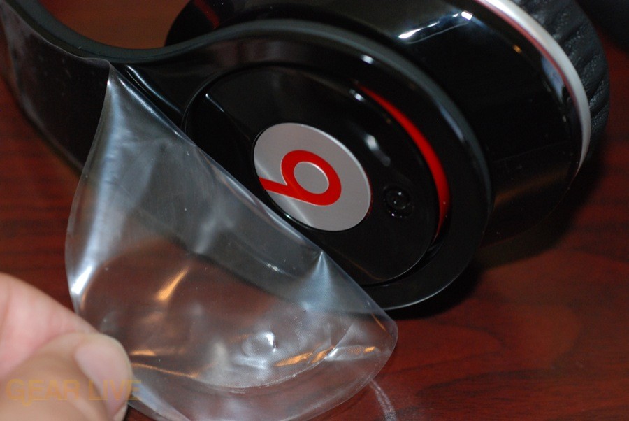 Beats by Dr. Dre headphones removing plastic