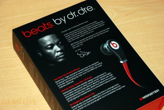 Beats by Dr. Dre Tour box back