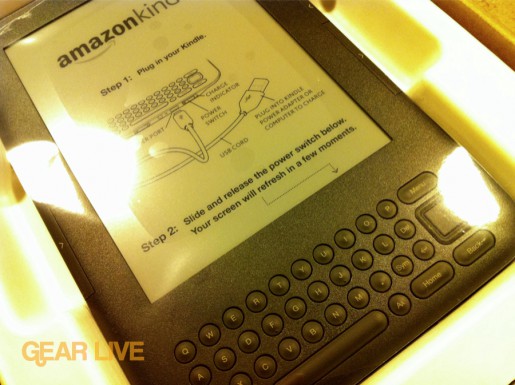 Amazon Kindle 3 close in-box