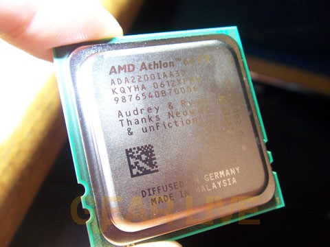 Holding AMD Vanishing Point Chip