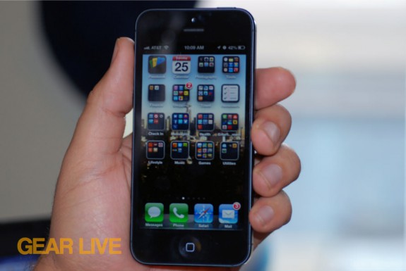 iPhone 5 black & slate Home screen