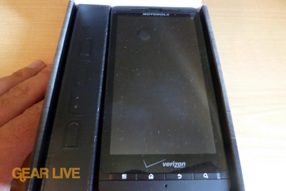 Motorola Droid X in the box