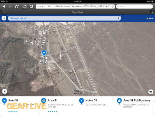 Nokia Maps Area 51