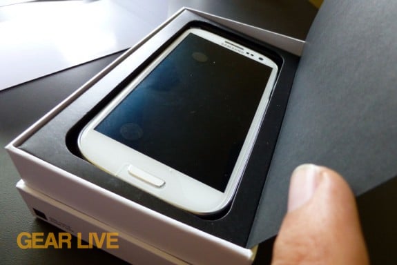 Samsung Galaxy S III in the box